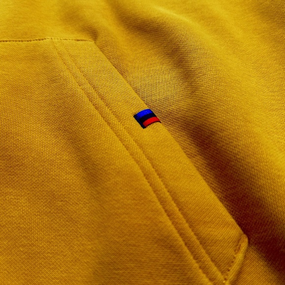 Puma BMW Motorsport Hoodie Mens Large Mustard Yellow Sweatshirt - Picture 4 of 7